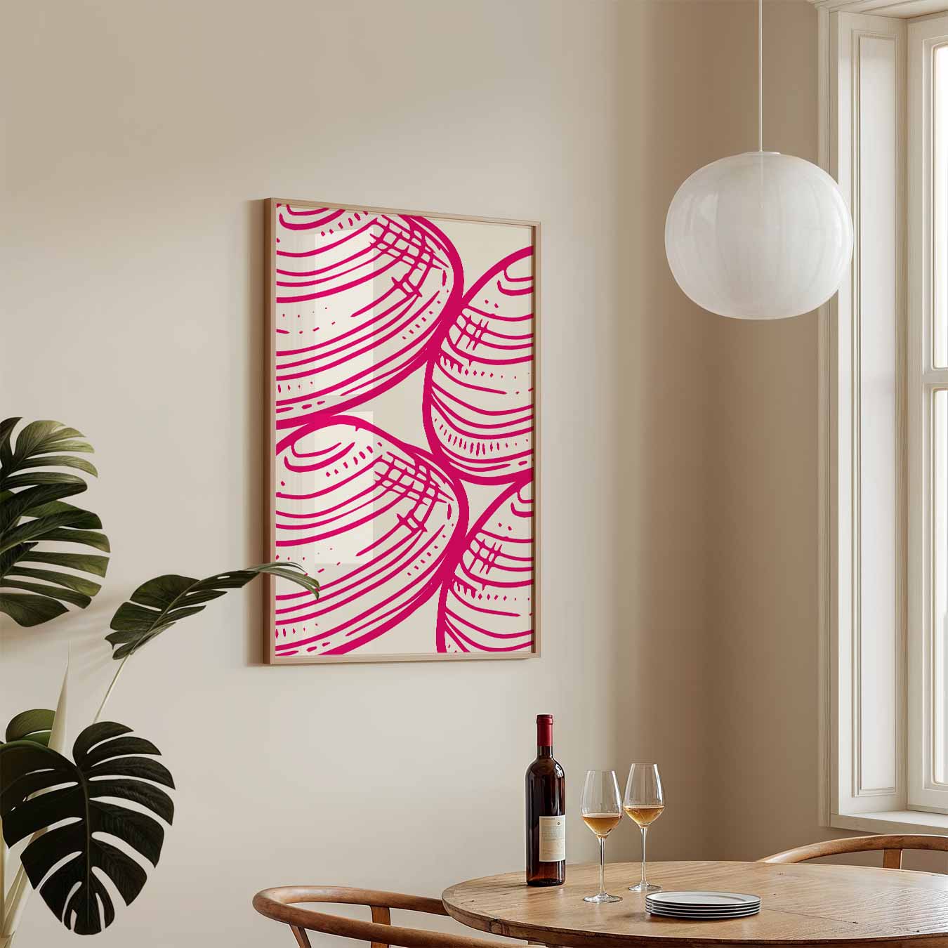 Trendy Schelpenprint Poster-WallArtistic