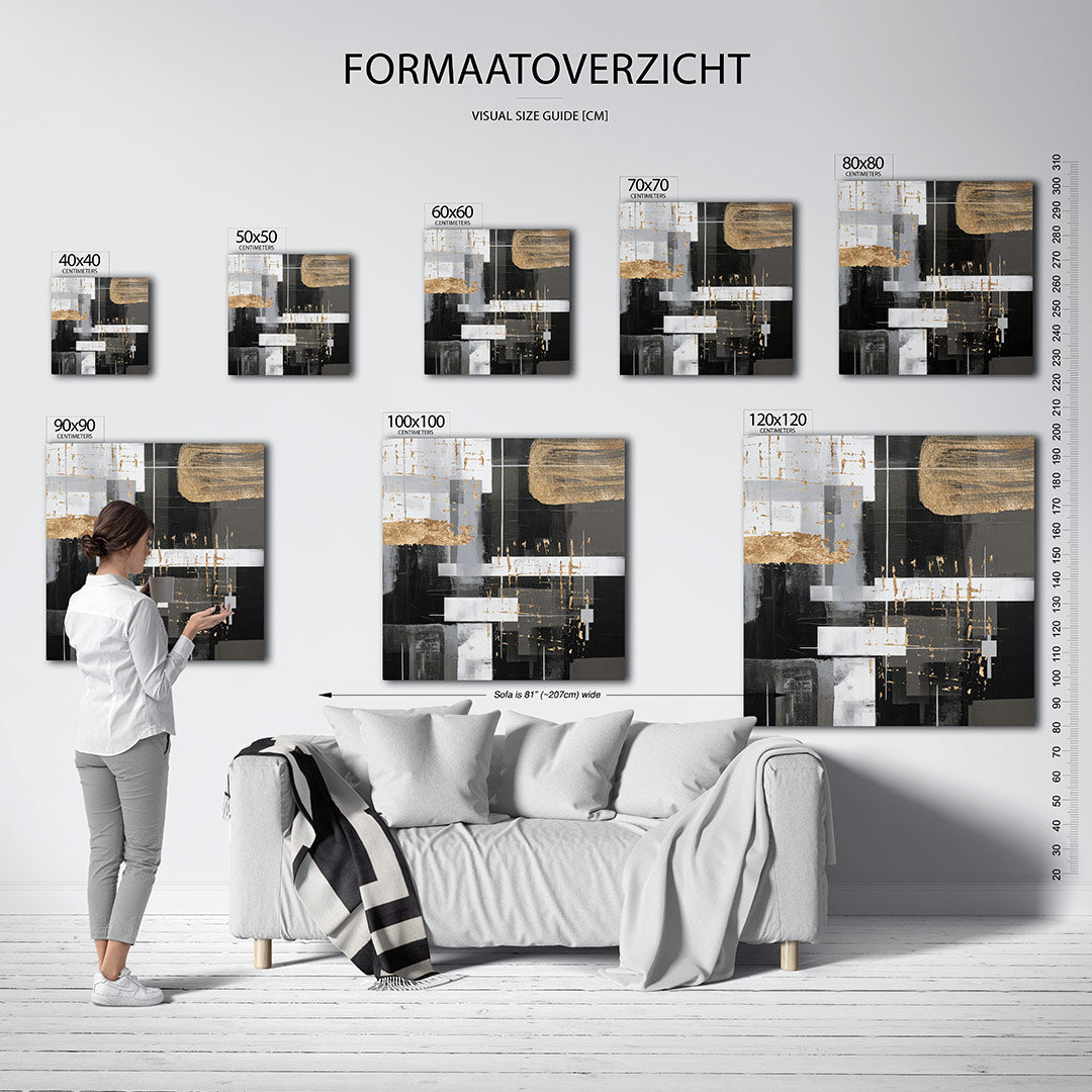 Gelaagde compositie Kunstwerk