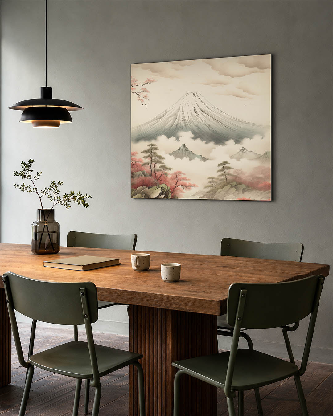 Serene berglandschap Kunstwerk