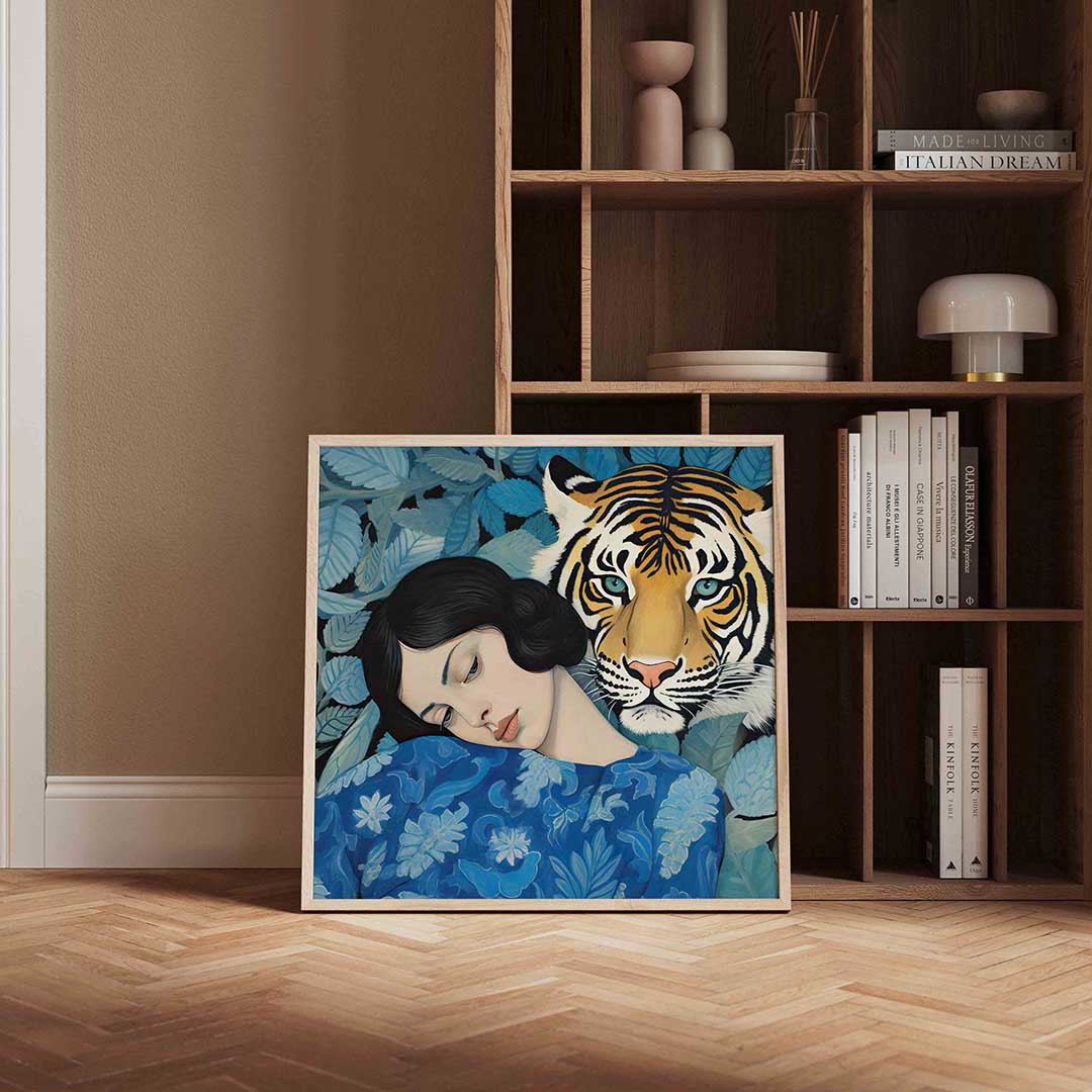 Vrouw met tijger Poster