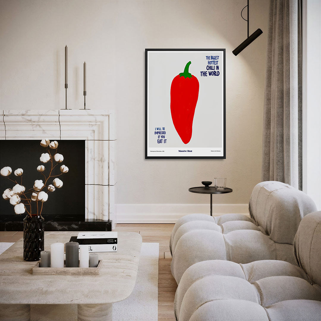 Grote rode peper Kunstwerk