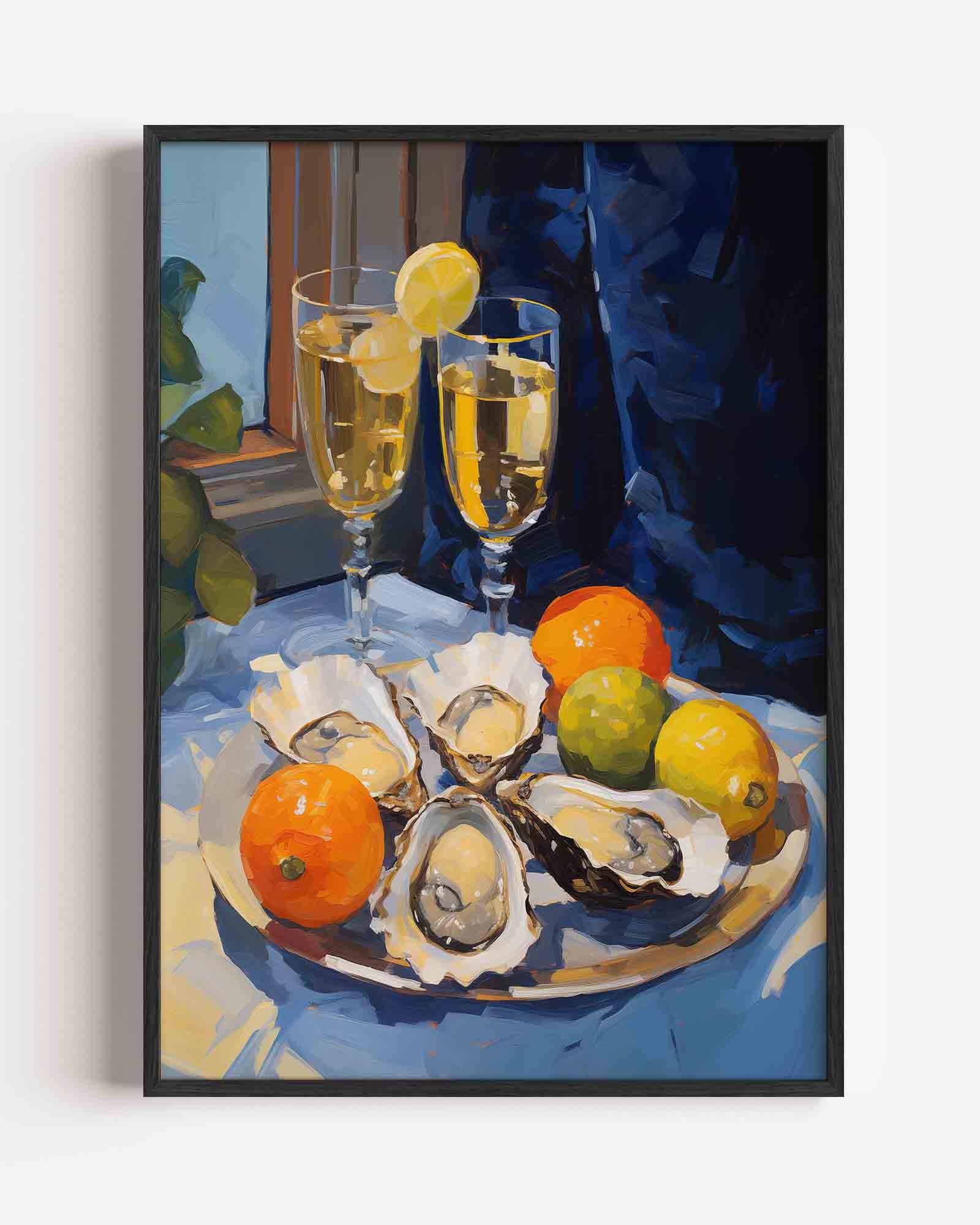 Oesters en citrus Poster