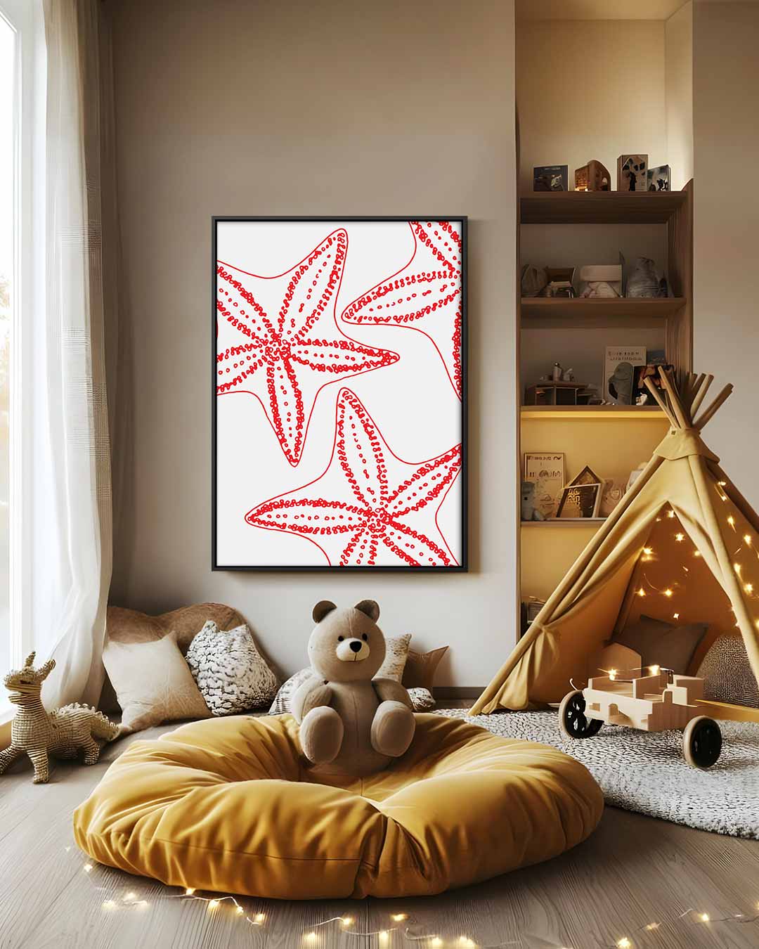 Sterren van de Zee Kunstwerk-canvas-dibond-plexiglas-wanddecoratie-WallArtistic