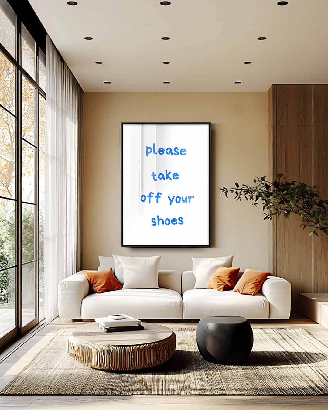 Vriendelijke Welkomstboodschap Kunstwerk-canvas-dibond-plexiglas-wanddecoratie-WallArtistic