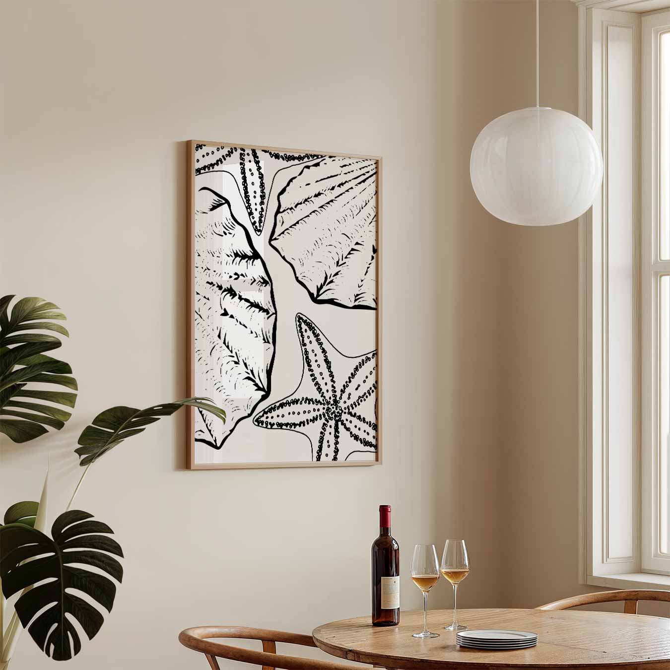 Zwart-wit Zeedieren Poster-WallArtistic