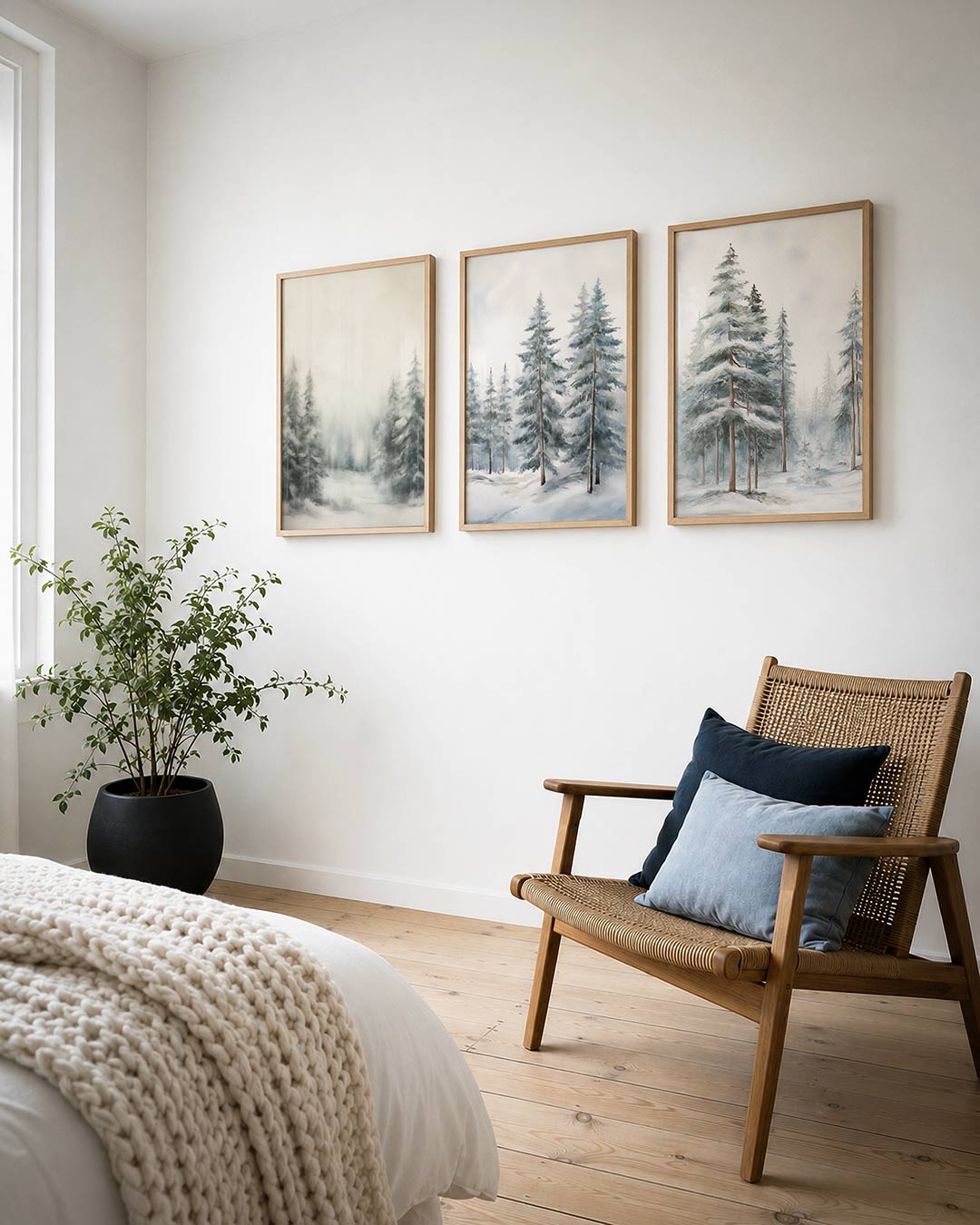 Mistige boslandschap Posterset