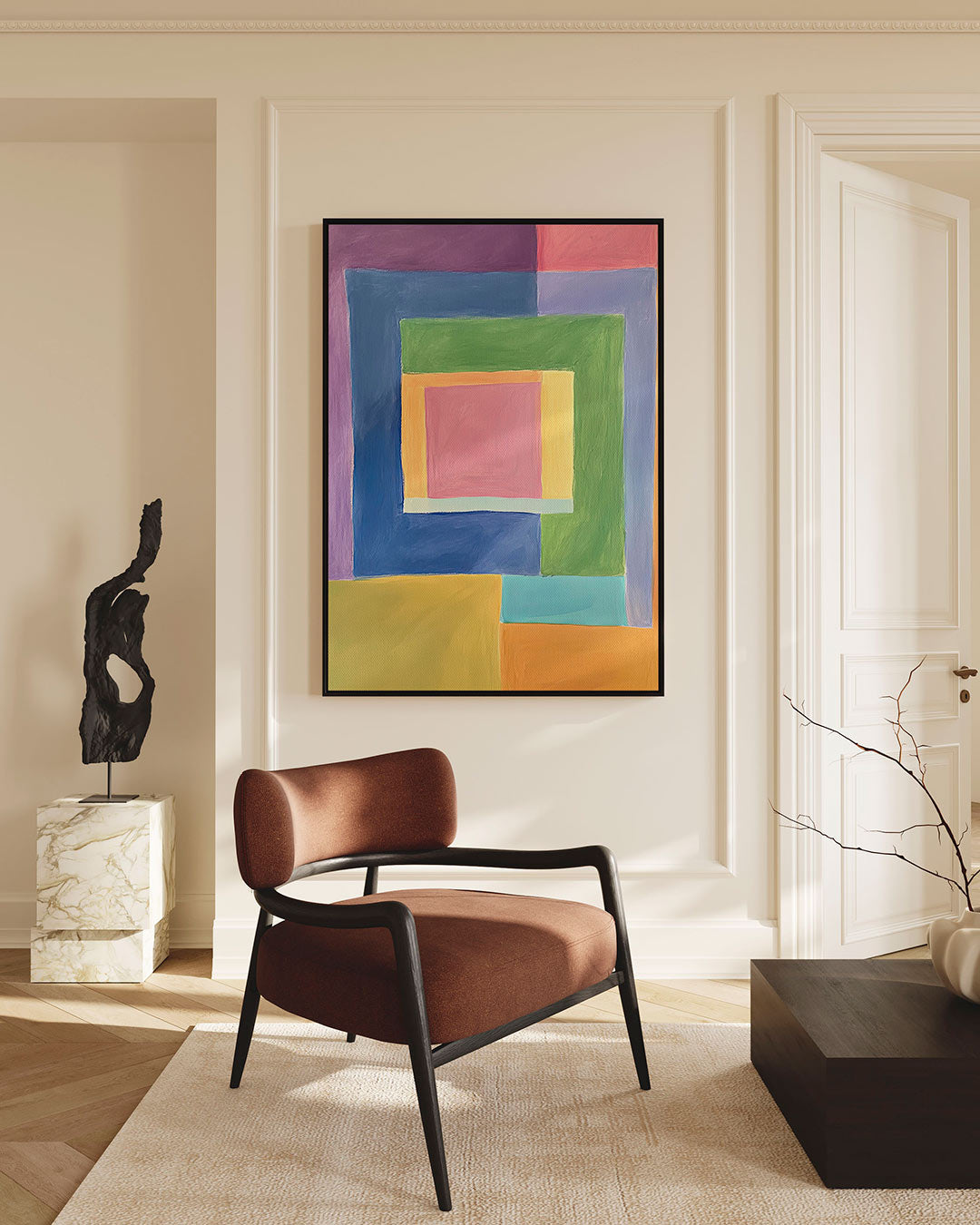 Kleurrijke geometrie Kunstwerk