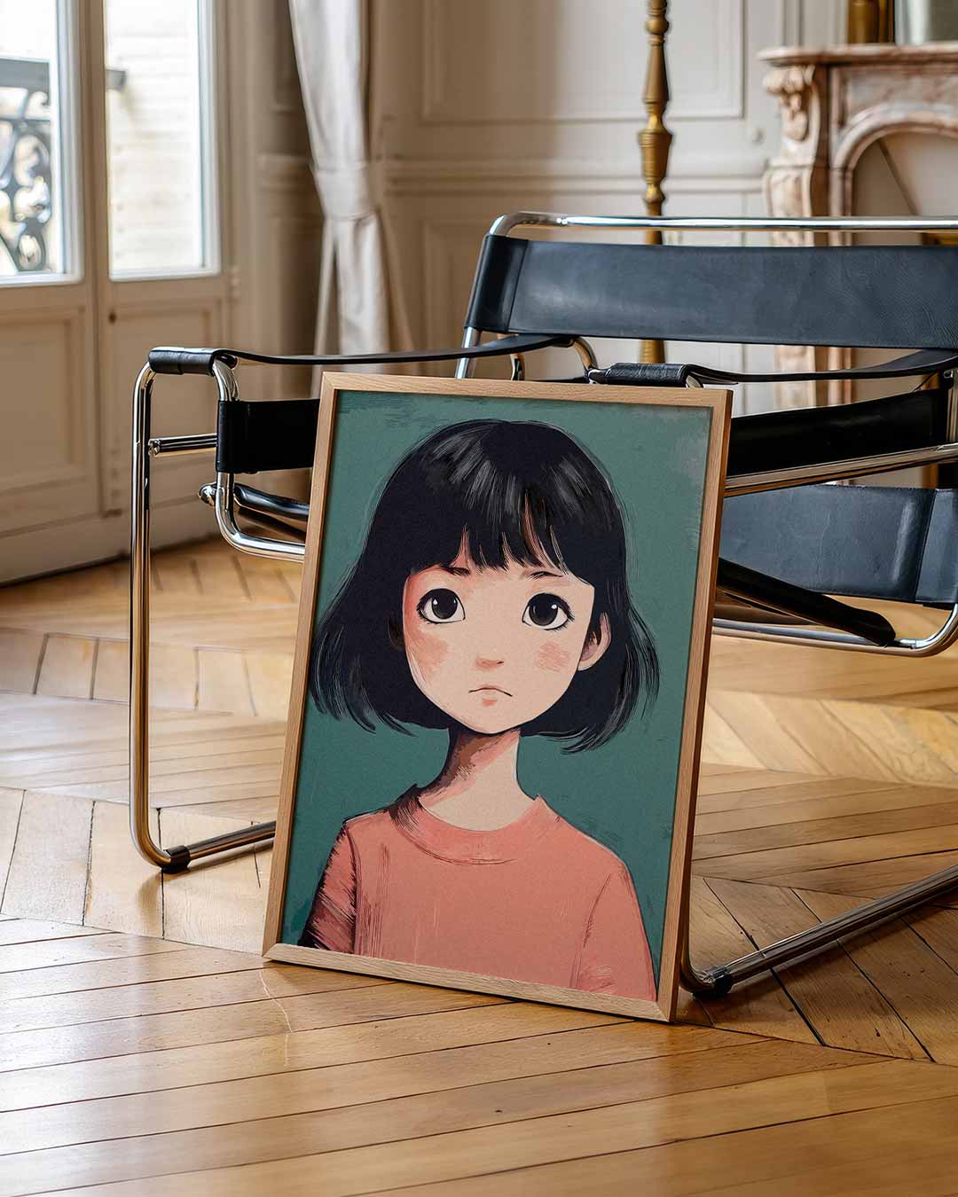 Dromerige Meisjesblik Poster-WallArtistic