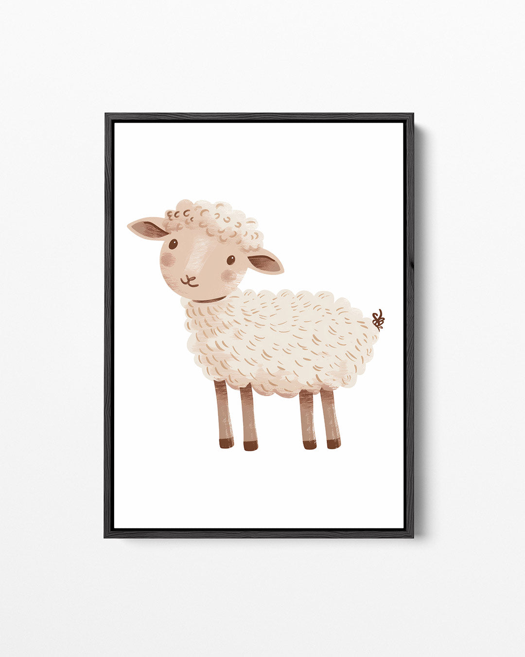 Schattig schaapje illustratie Kunstwerk