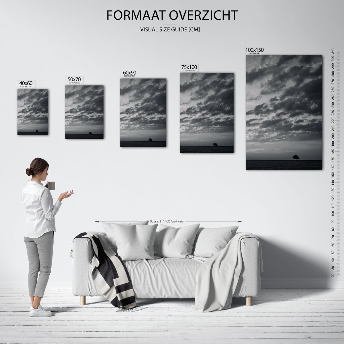 Dramatische lucht Kunstwerk