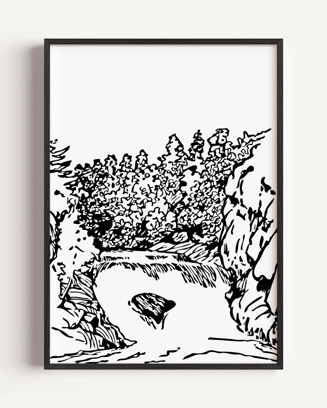 Rustgevende Natuurtekening Poster-WallArtistic