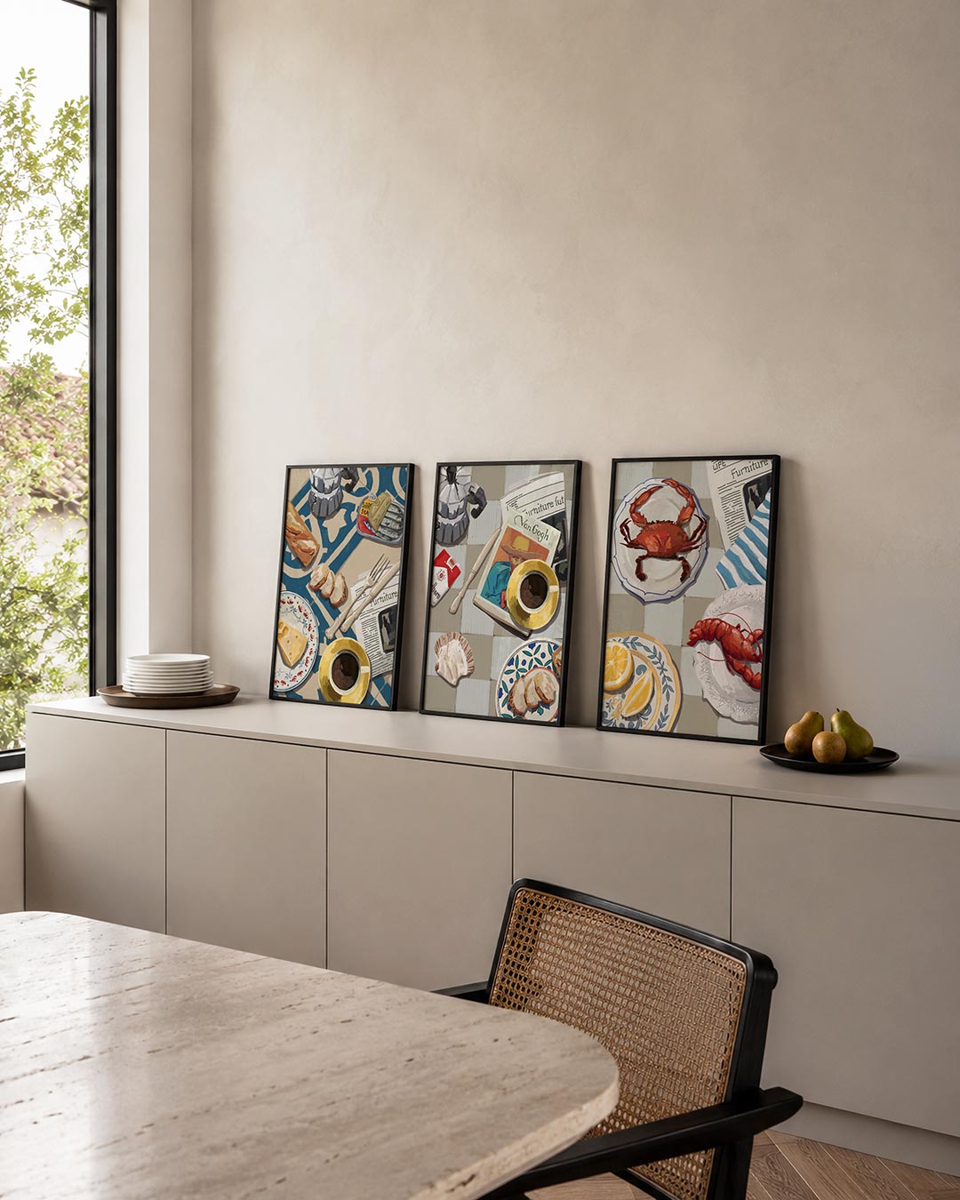 Ontbijt en patronen Posterset