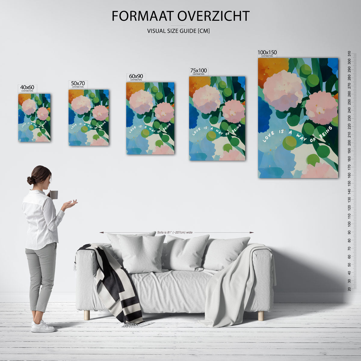 Bloemrijke kleurenpracht Kunstwerk