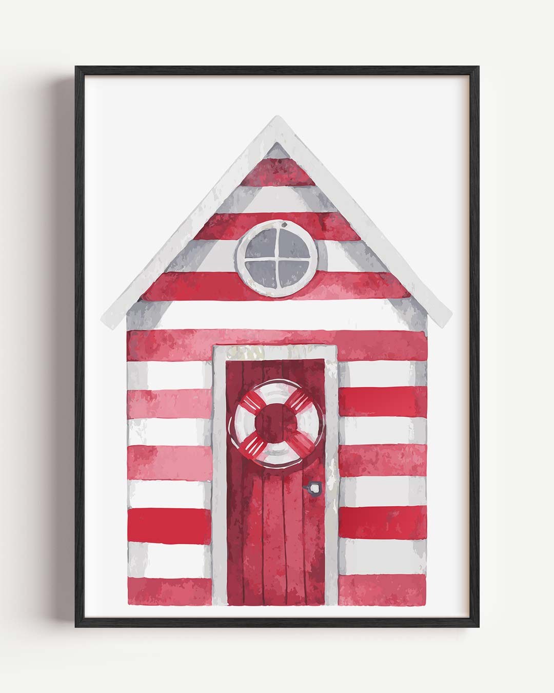 Strandhuisje Poster-WallArtistic