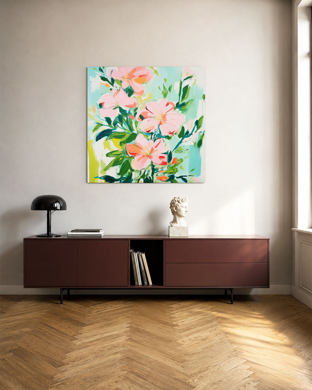 Bloemrijke expressie Kunstwerk