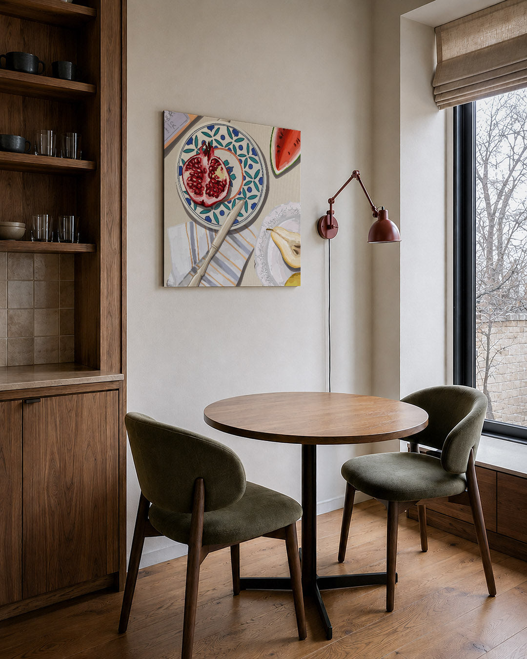 Fruit en servies Kunstwerk