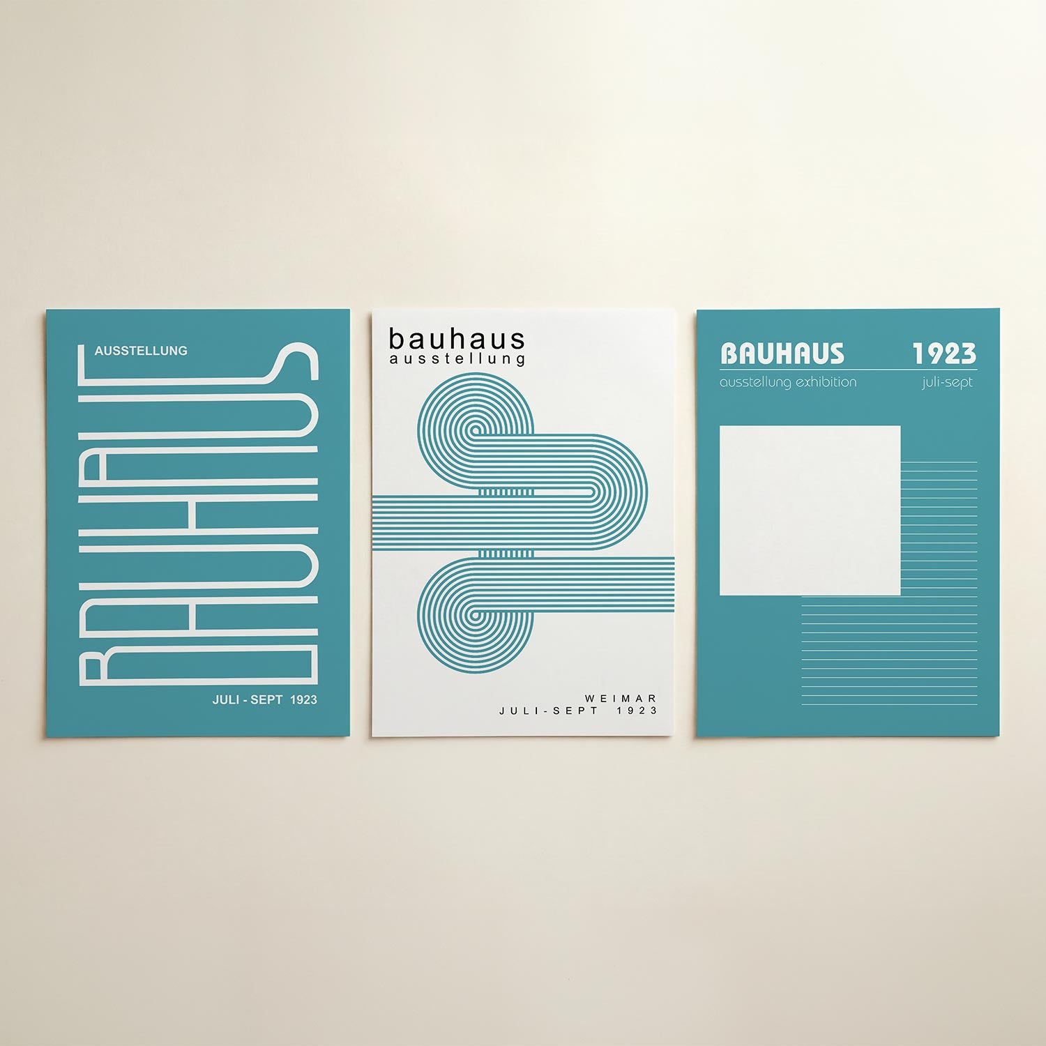 Lijnen en kleurvlakken Posterset
