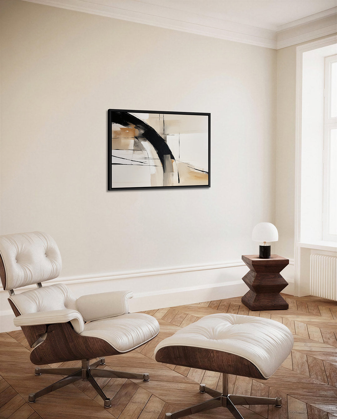 Dynamische lijnen compositie Kunstwerk