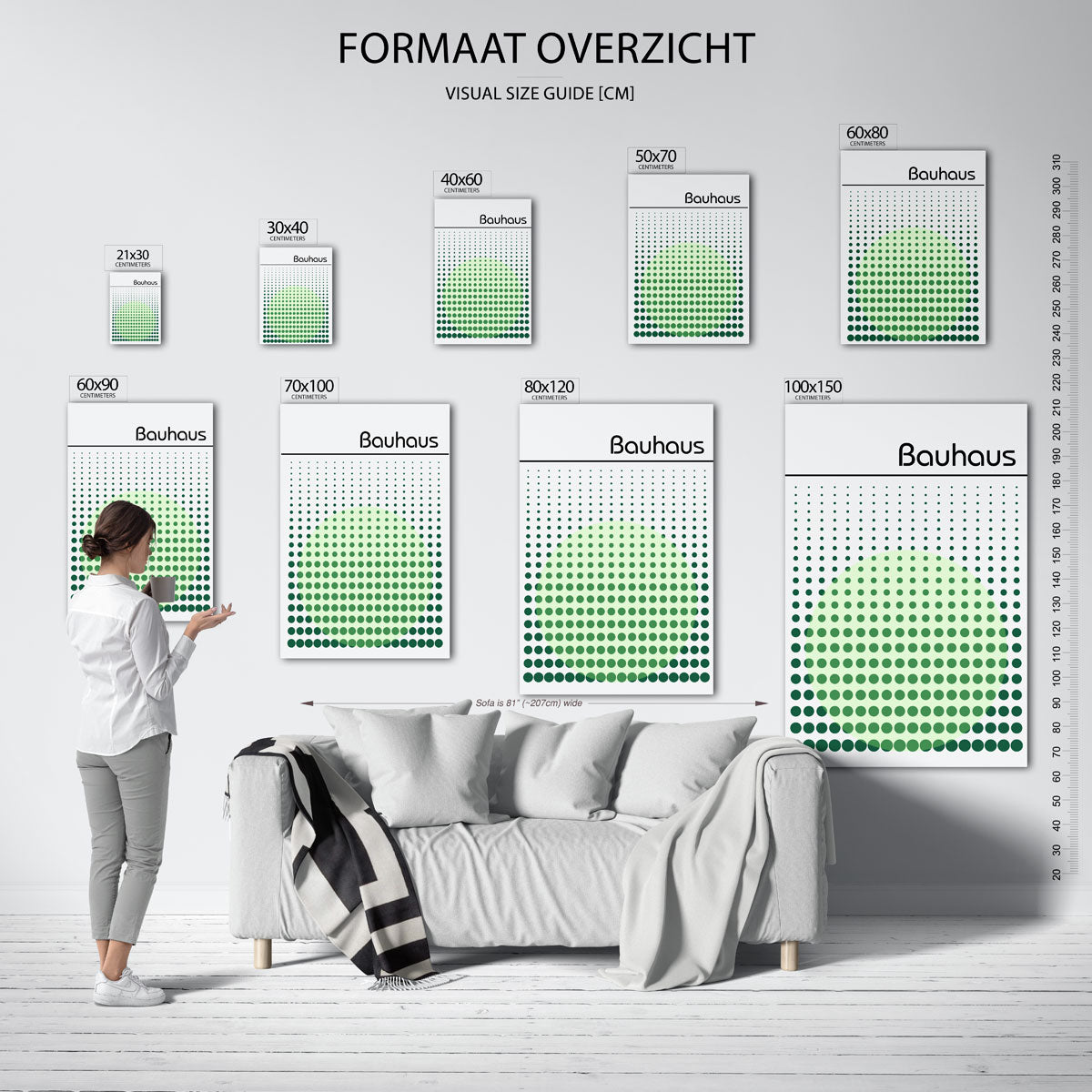Cirkelpatroon en lijnen Poster