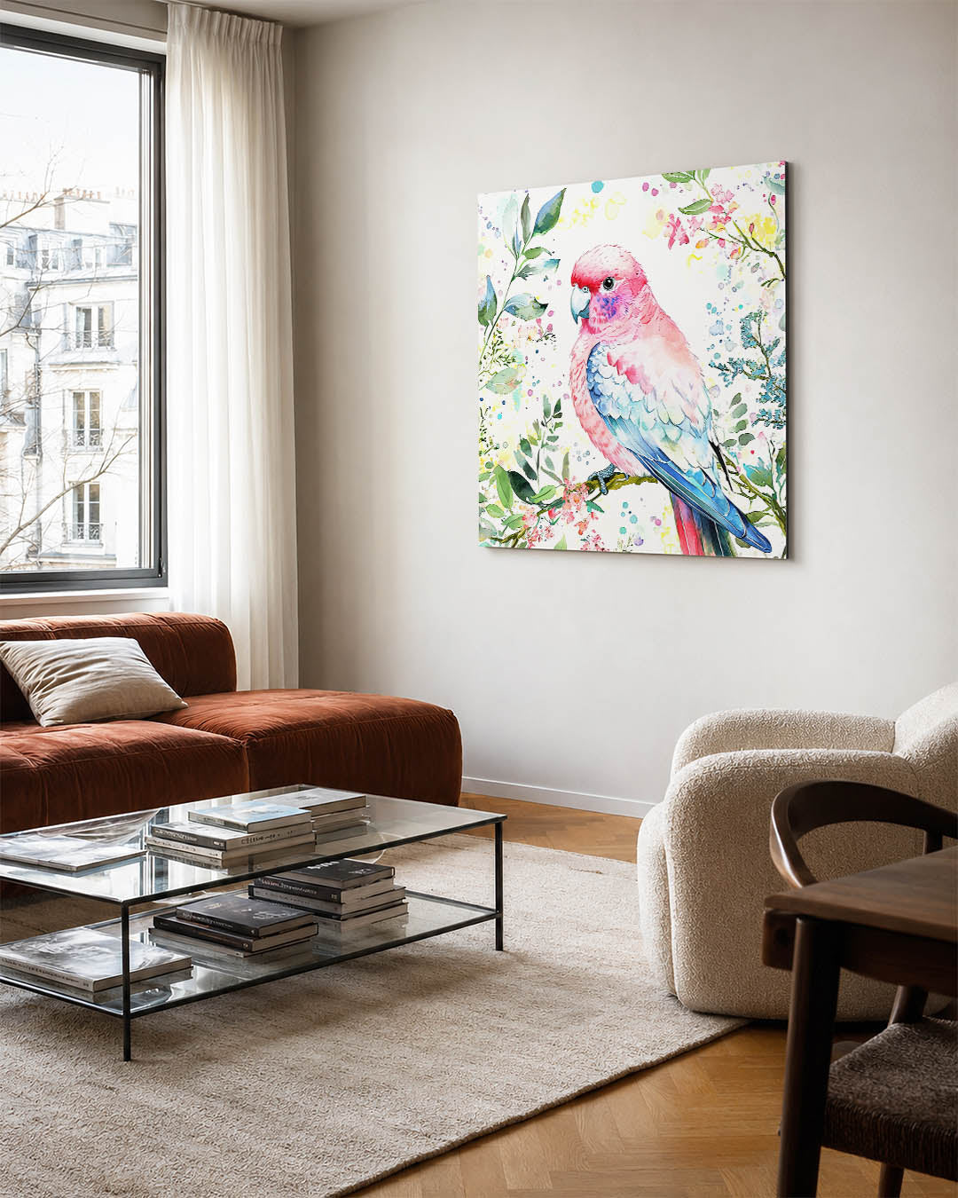 Vrolijke vogel illustratie Kunstwerk