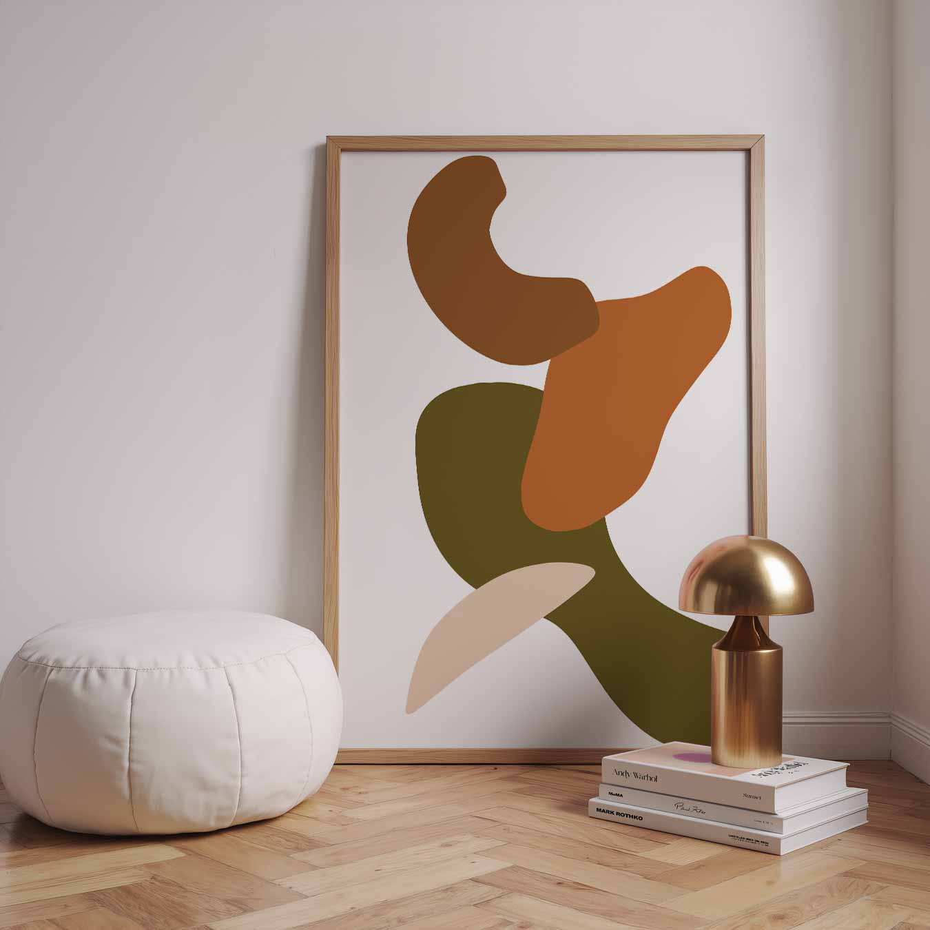 Warme Abstracte Vormen Poster-WallArtistic