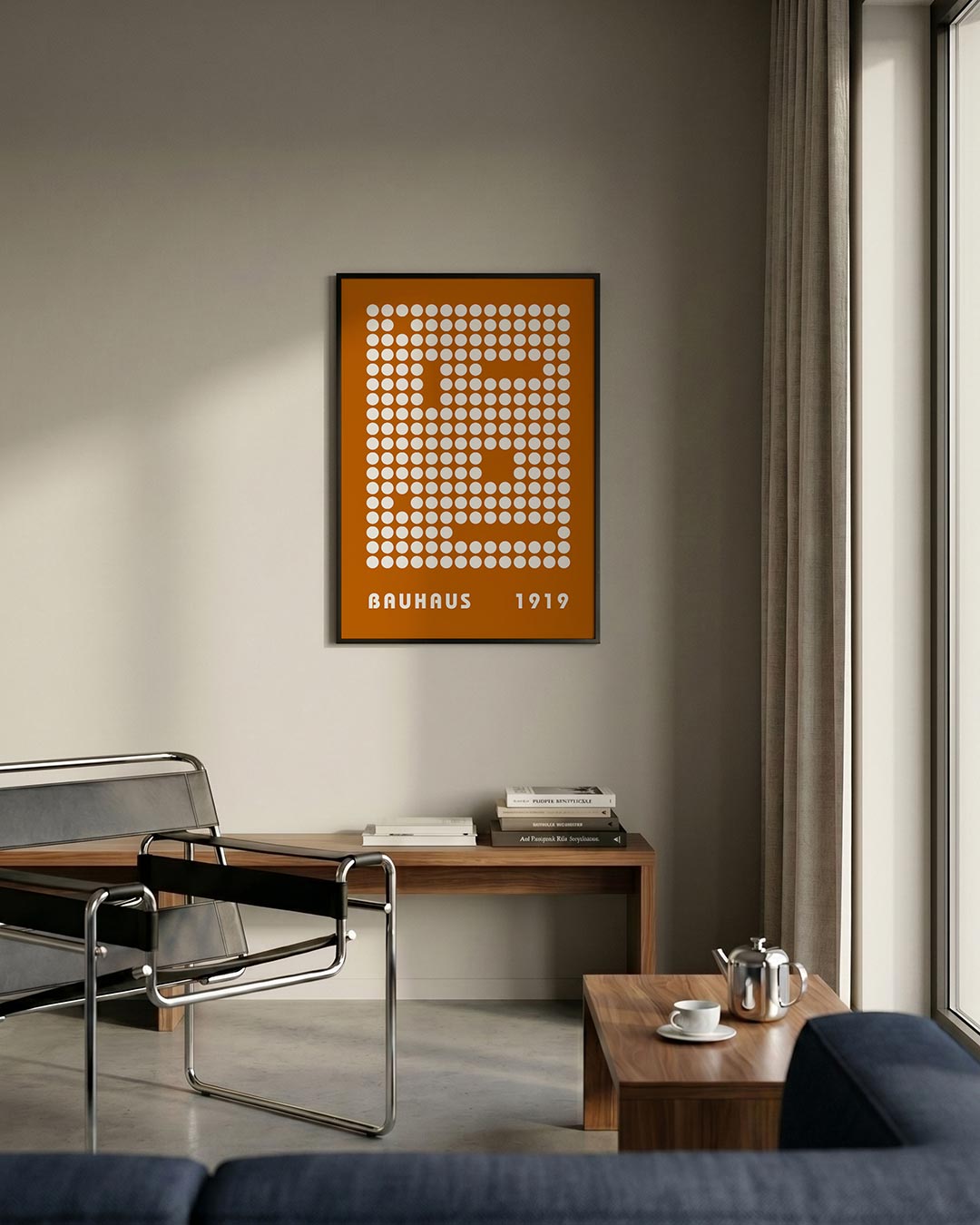 Cirkelpatroon en typografie Poster