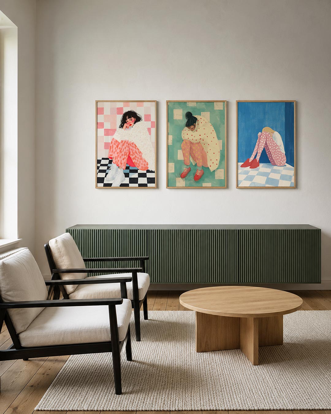 Kleurvlakken en patronen Posterset