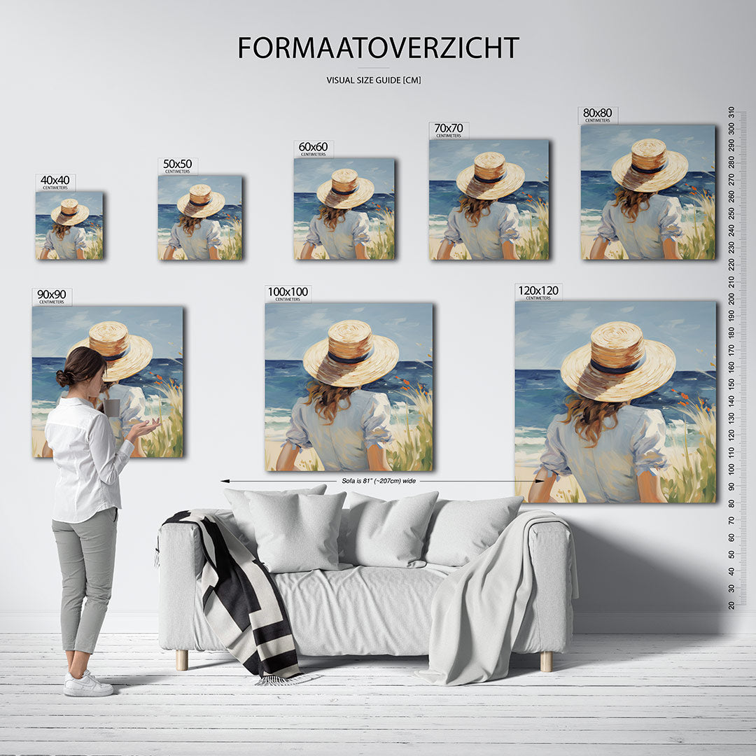 Zomerse stranddag Kunstwerk