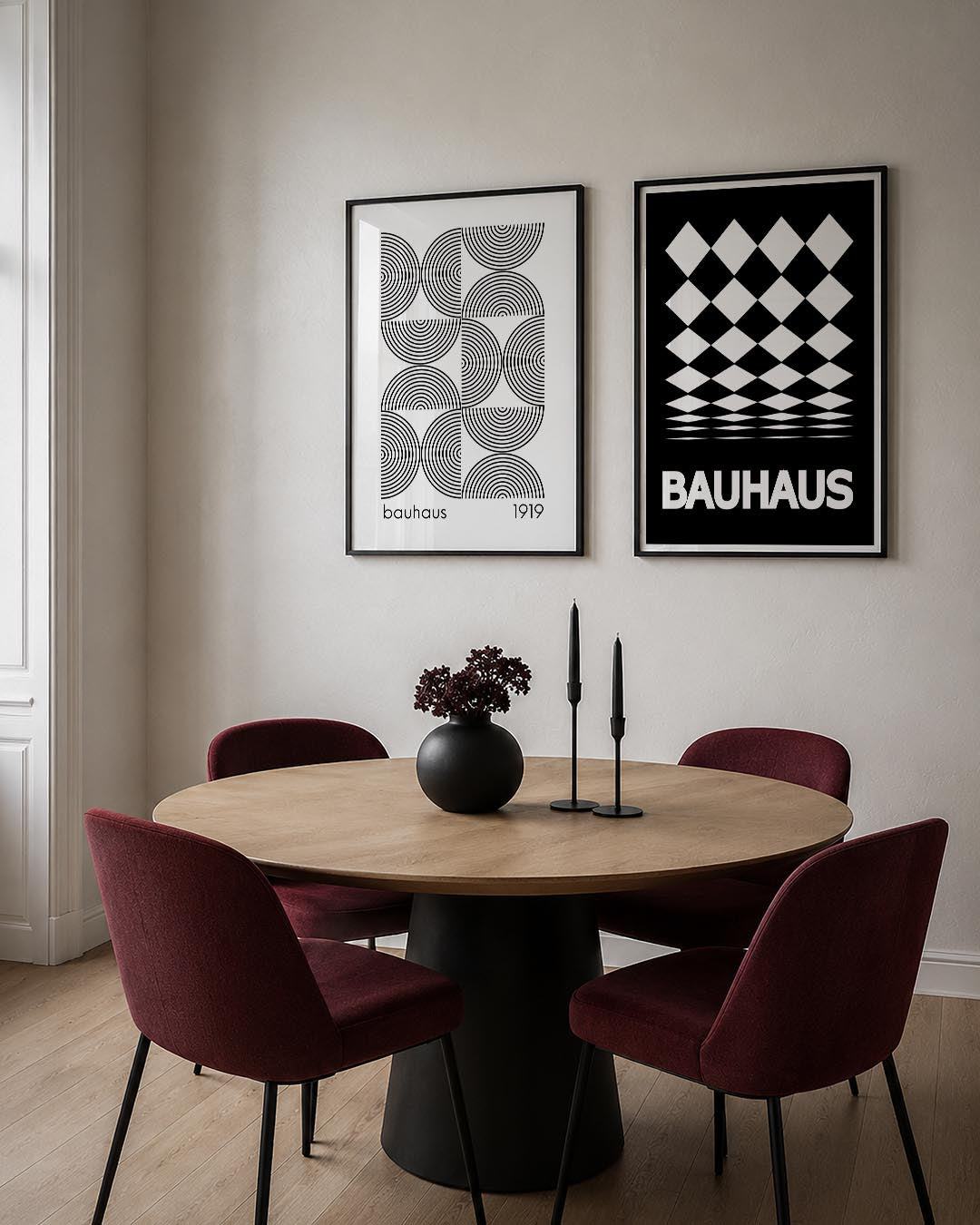 Cirkelritme en lijnen Posterset