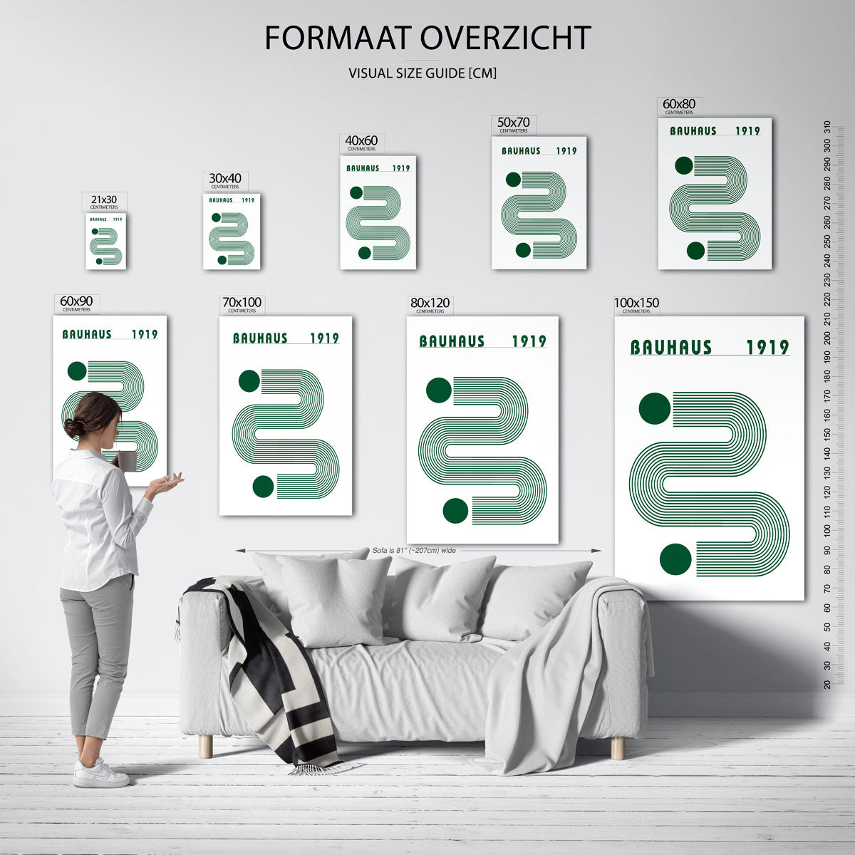 Lijnen en vormen Poster