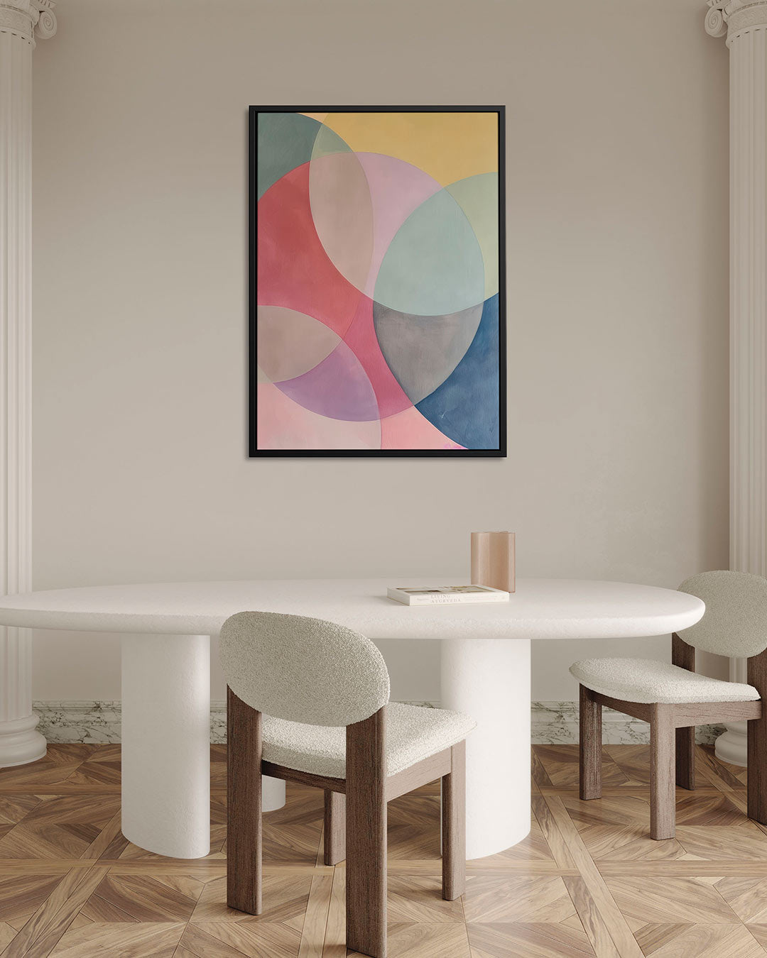 Kleurrijke cirkelpatronen Kunstwerk