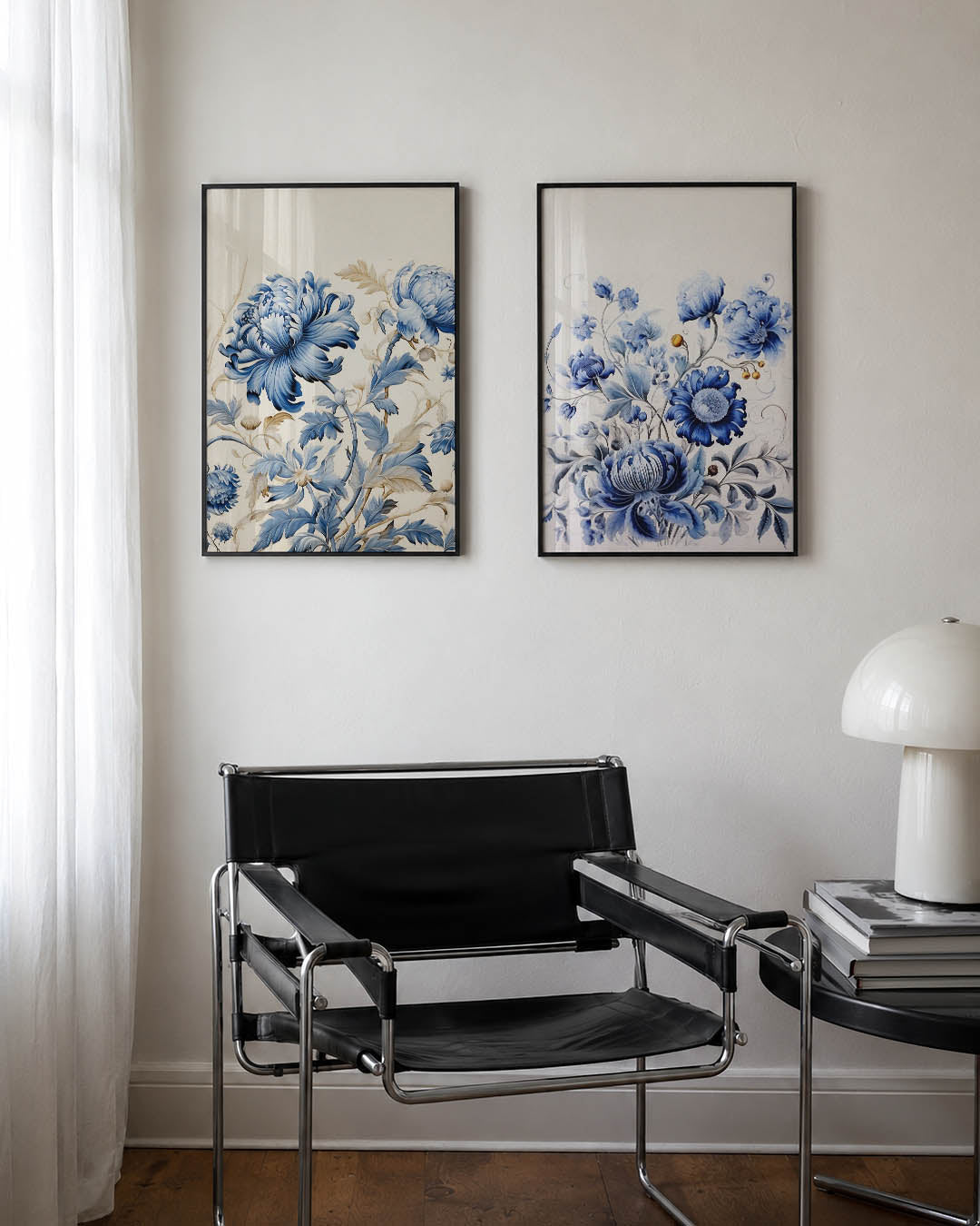 Bloemenpracht in blauw Posterset