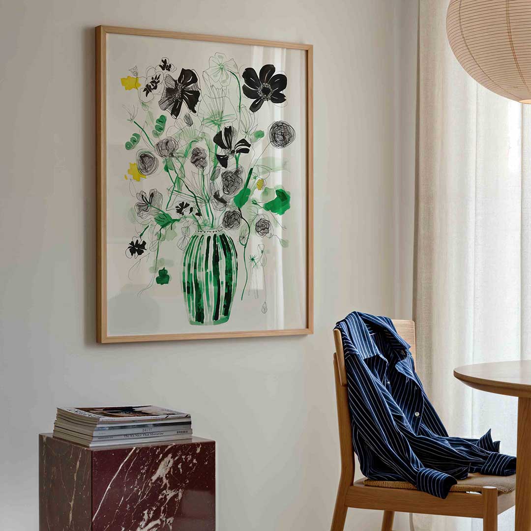 Bloemen in vaas Poster