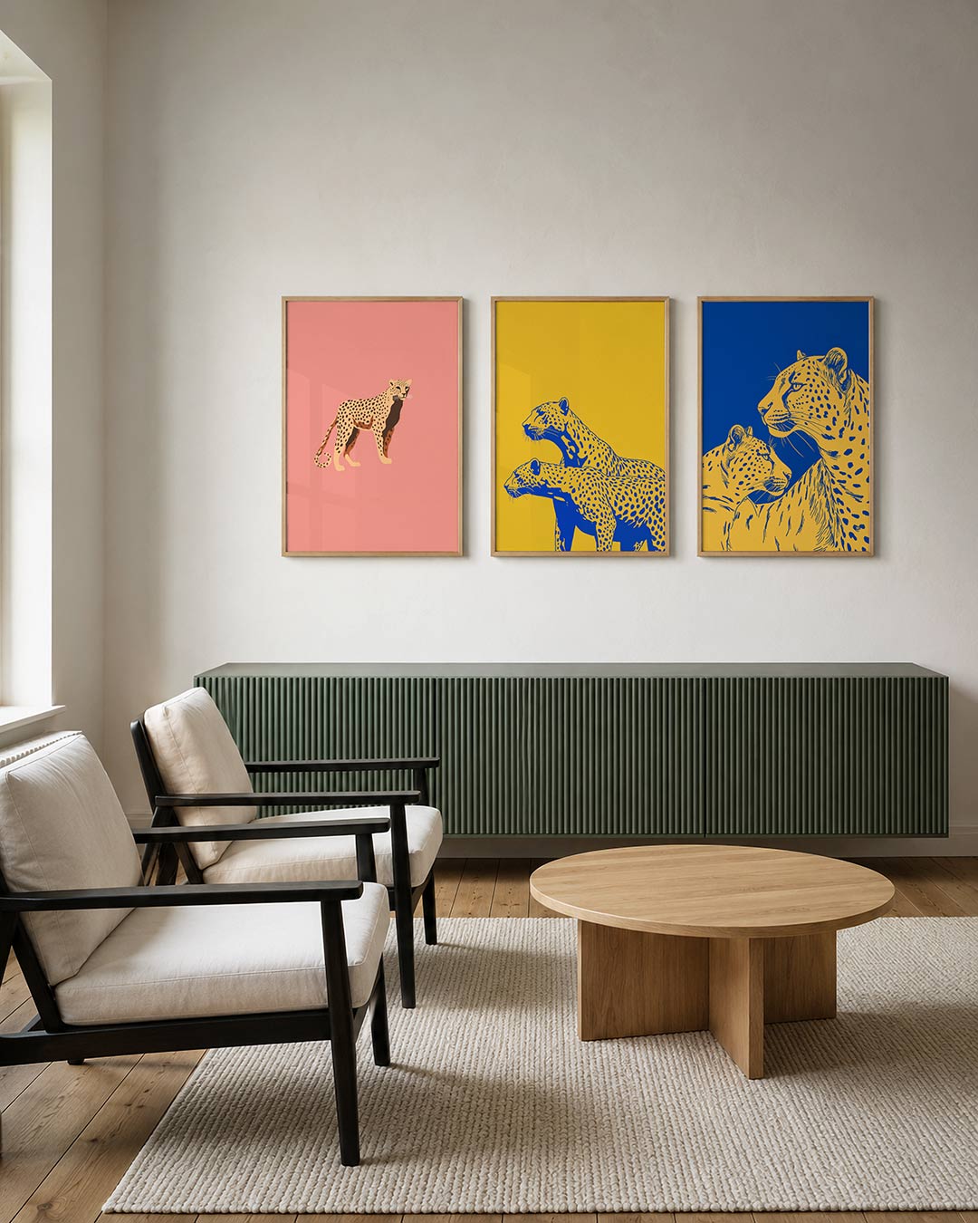 Kleurrijke dierenfiguur Posterset