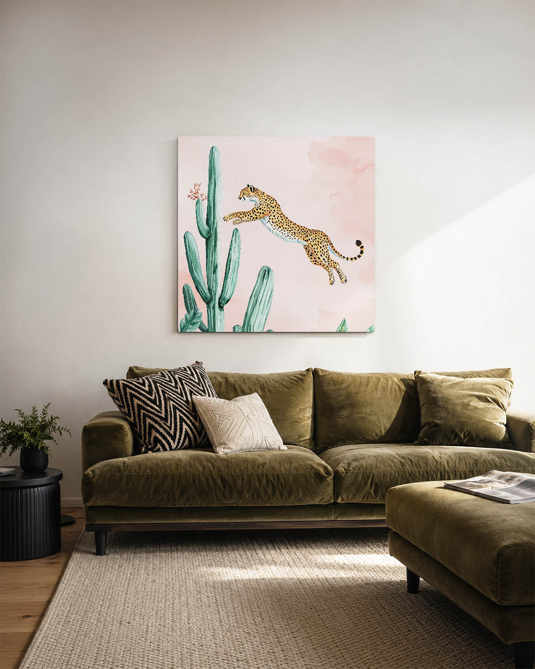 Springende luipaard Kunstwerk