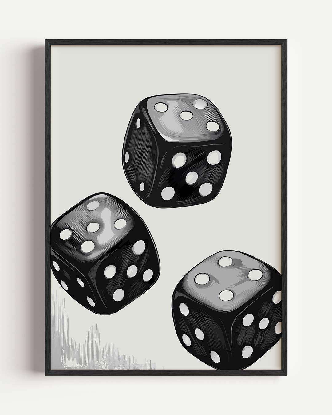 Stijlvolle Dobbelstenen Poster-WallArtistic