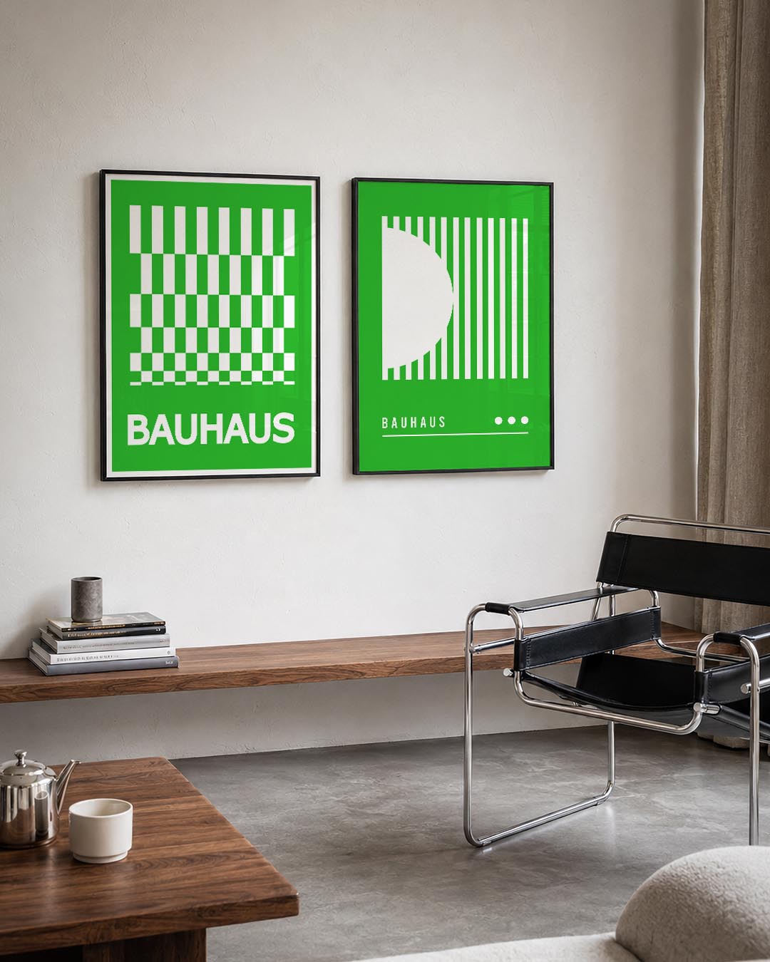 Groene ruitstructuur Posterset
