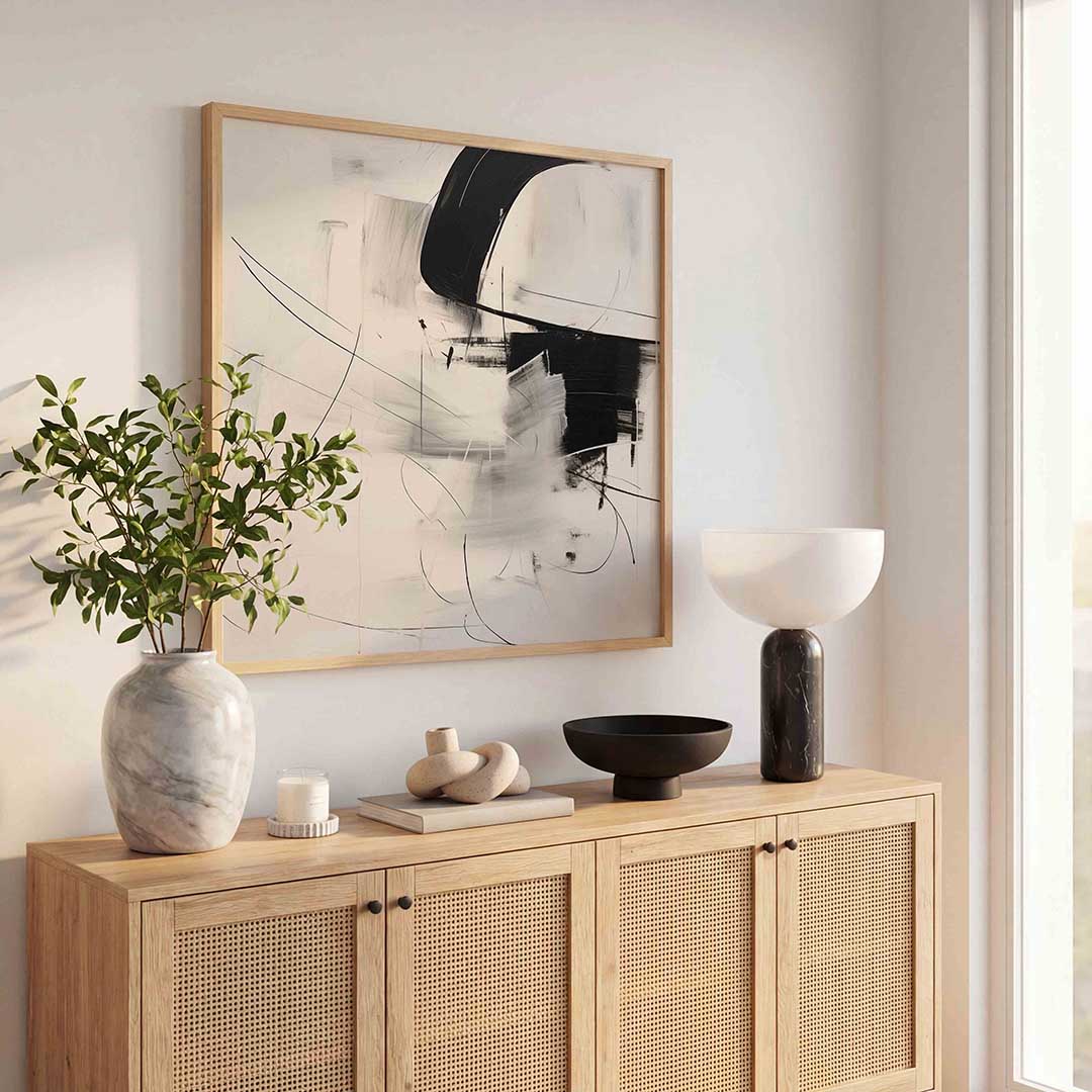 Abstracte lijnen en vormen Poster