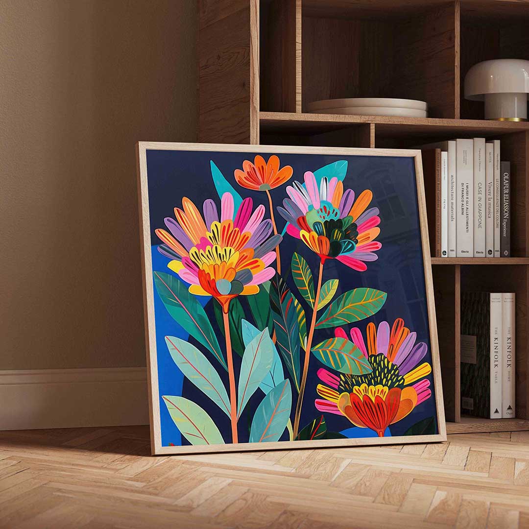 Bloemen en bladeren Poster