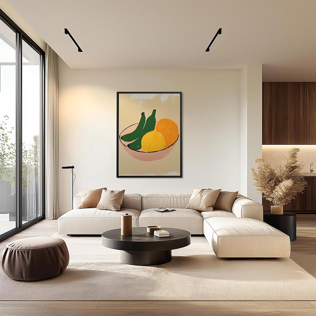 Fruit in schaal Kunstwerk
