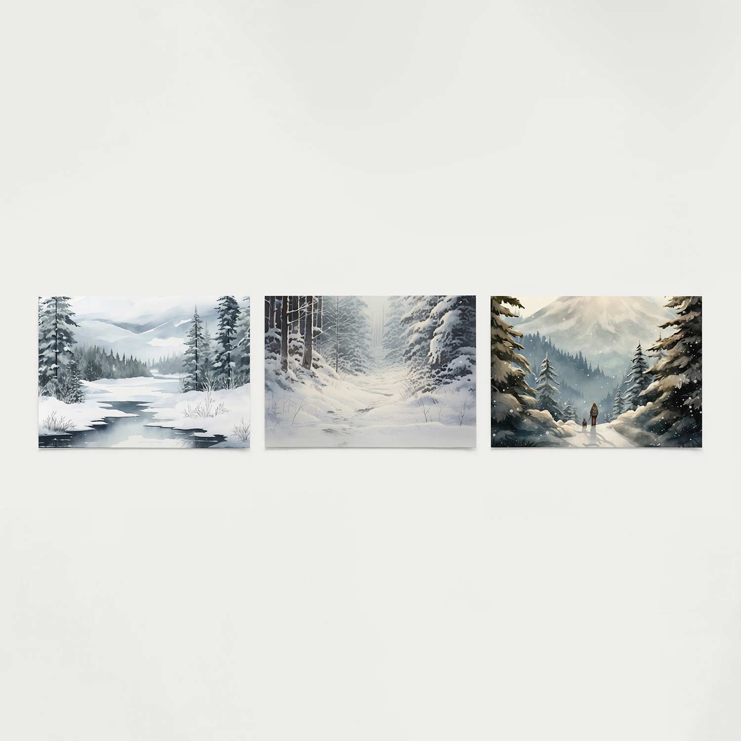 Winterse sereniteit Posterset