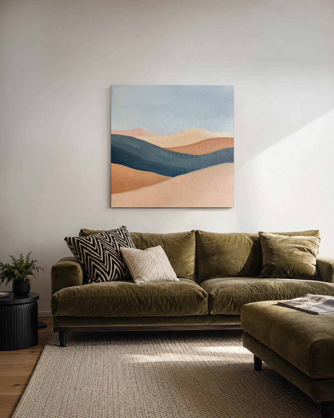 Vloeiende landschap golven Kunstwerk