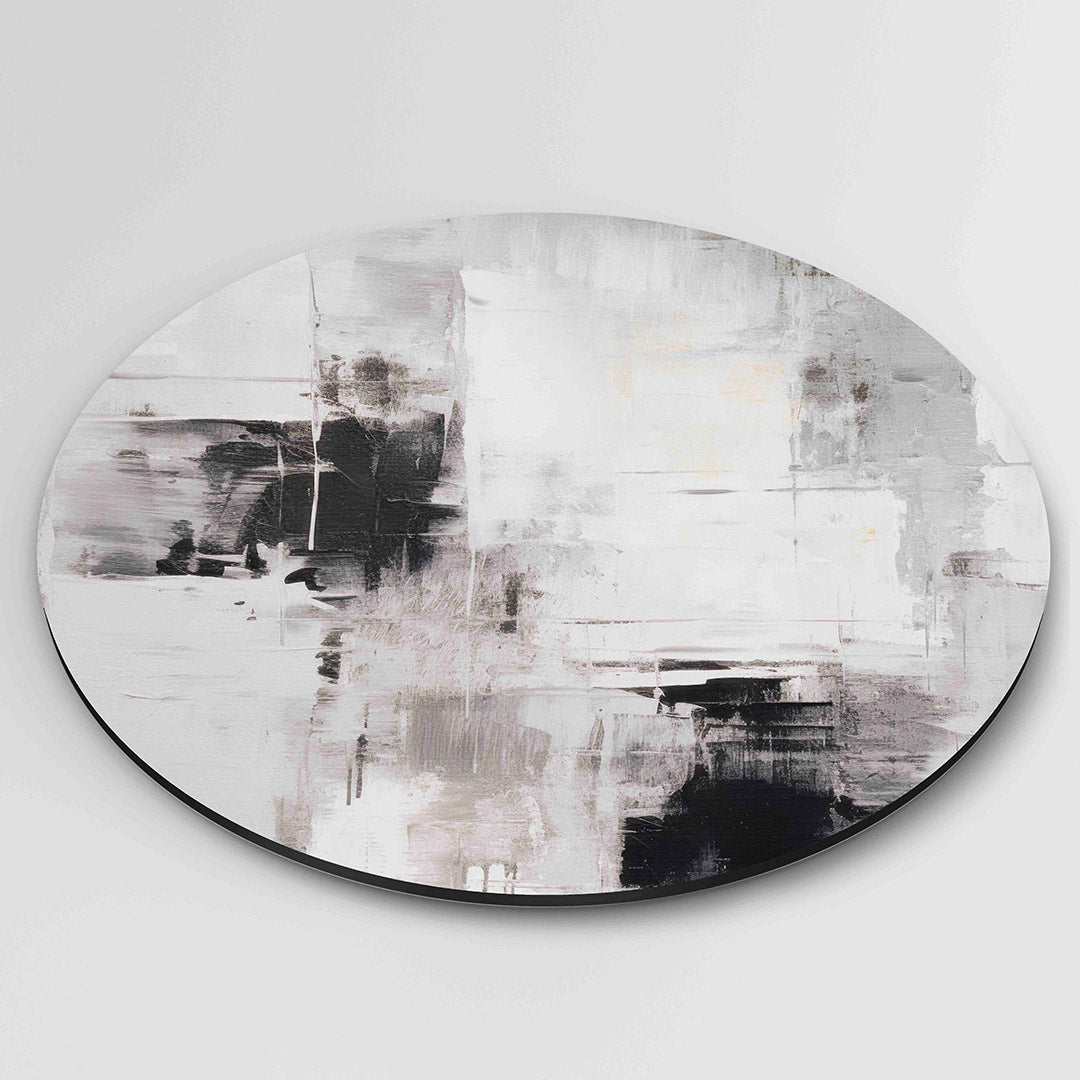 Abstracte zwart wit Muurcirkel