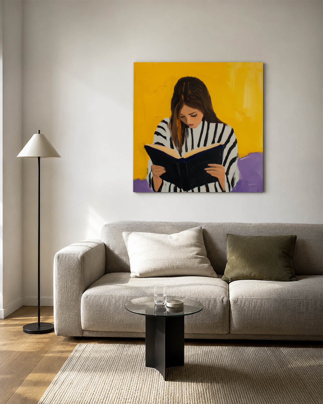 Lezende vrouw Kunstwerk