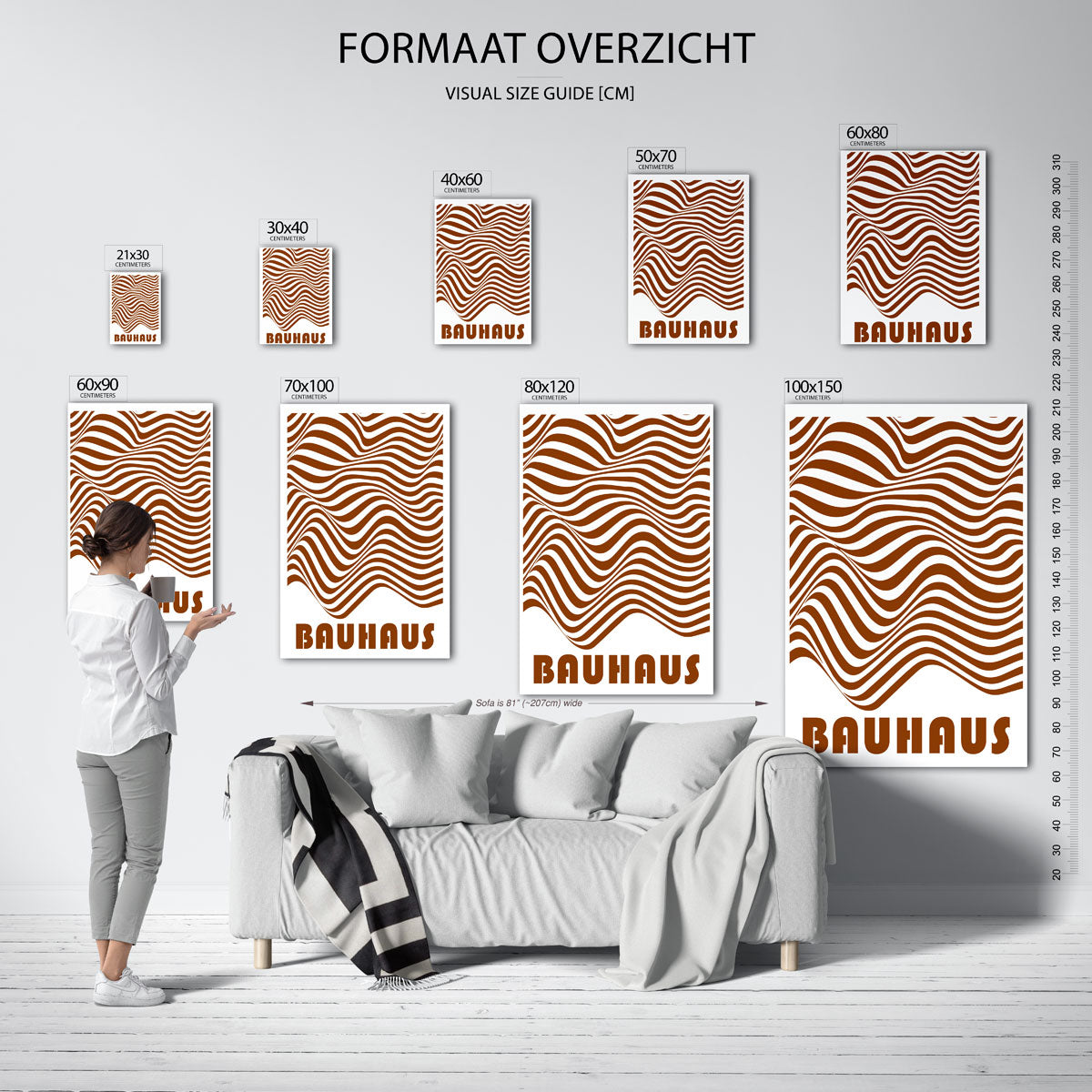 Golvend lijnenspel Poster