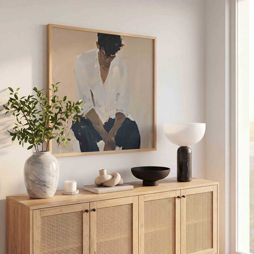 Zittende figuur Poster