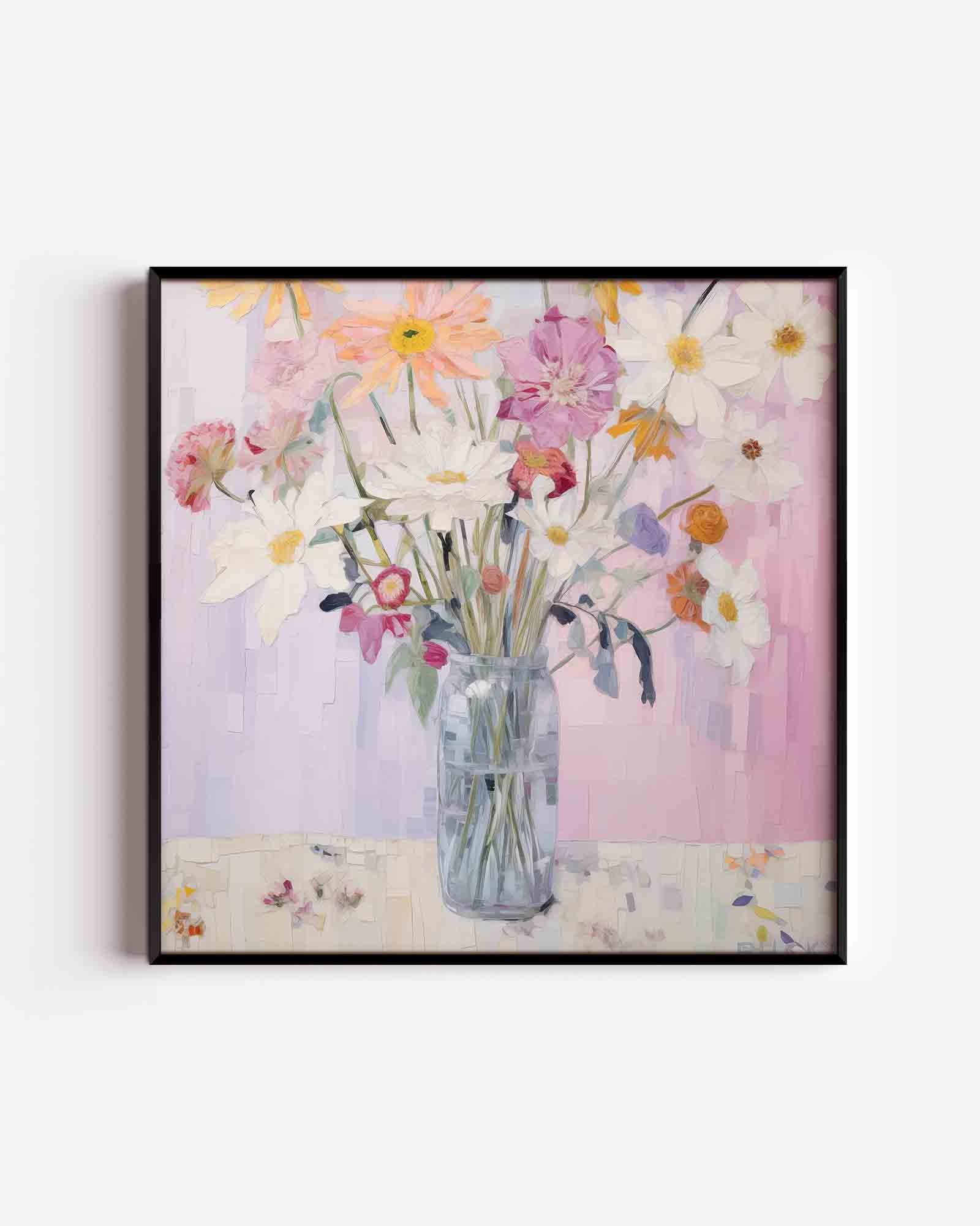 Bloemen in vaas Poster