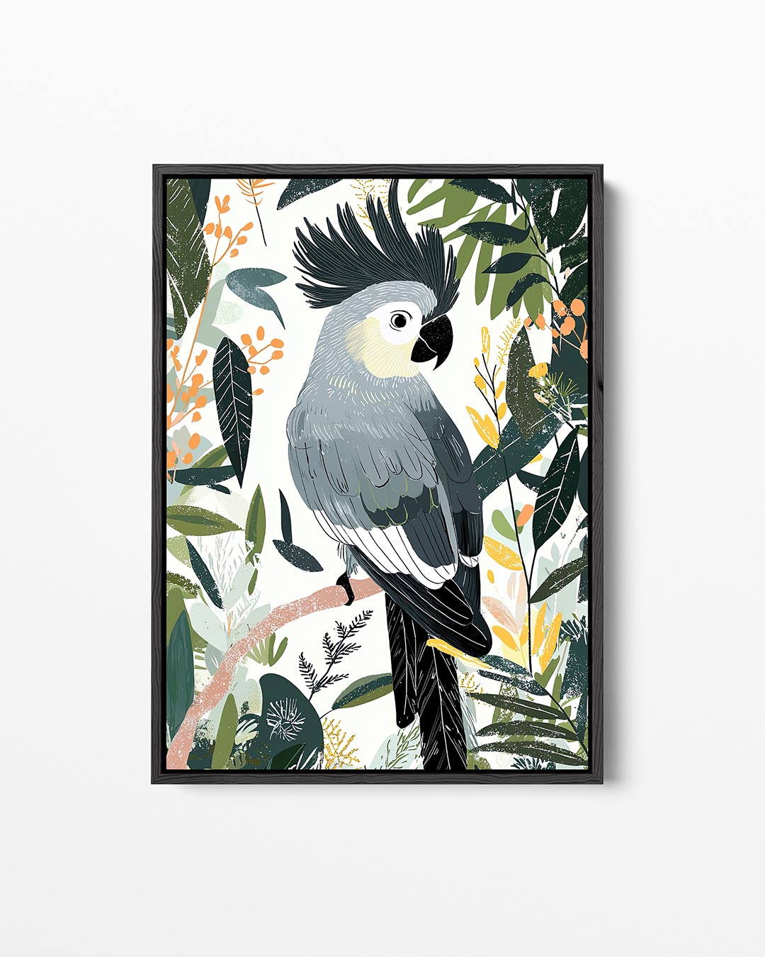 Vogels en bladeren Kunstwerk