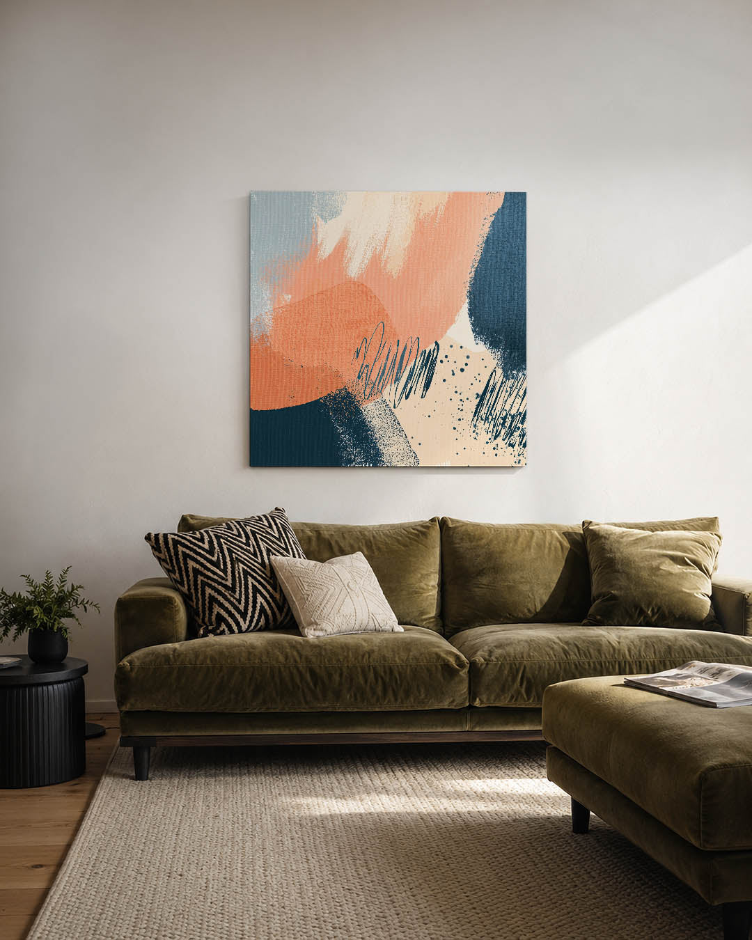 Dynamische kleurencompositie Kunstwerk