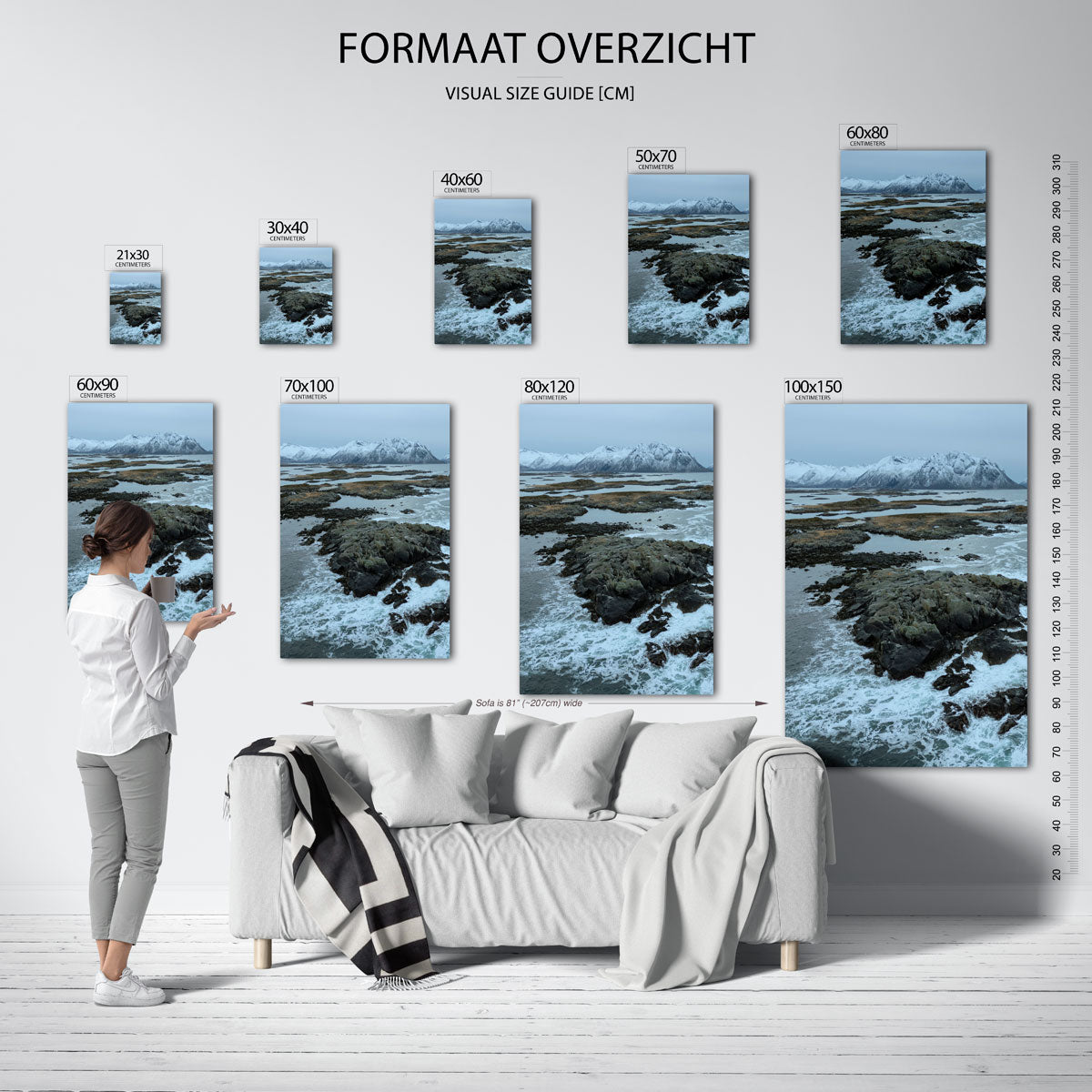 Rotsachtige kustlijn Poster